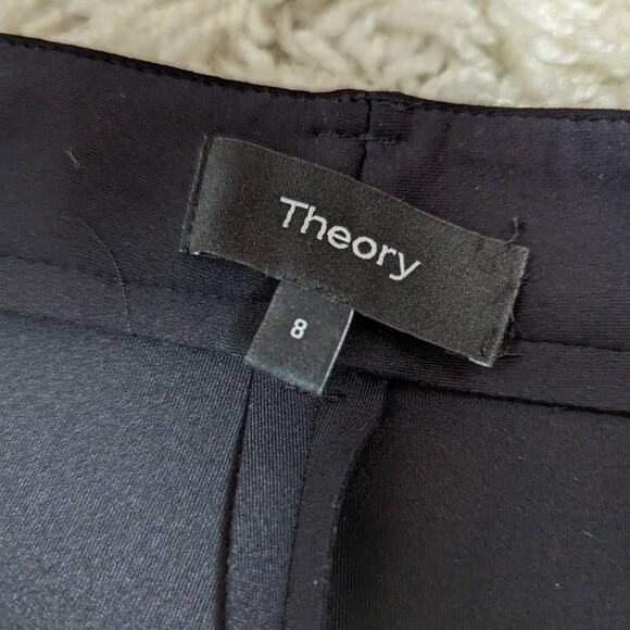 Theory Stretch Knit Scuba Seam Trouser Legging Black Size 8 - Picture 3 of 14